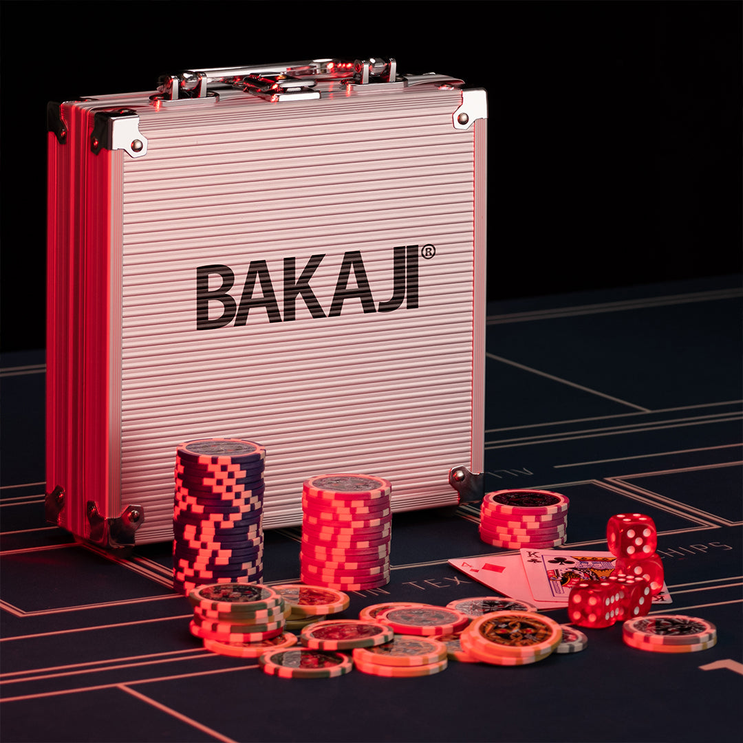 Set Valigetta Poker 100 Chip Fiches in Alluminio 2 Mazzi Texas Hold'em Blackjack