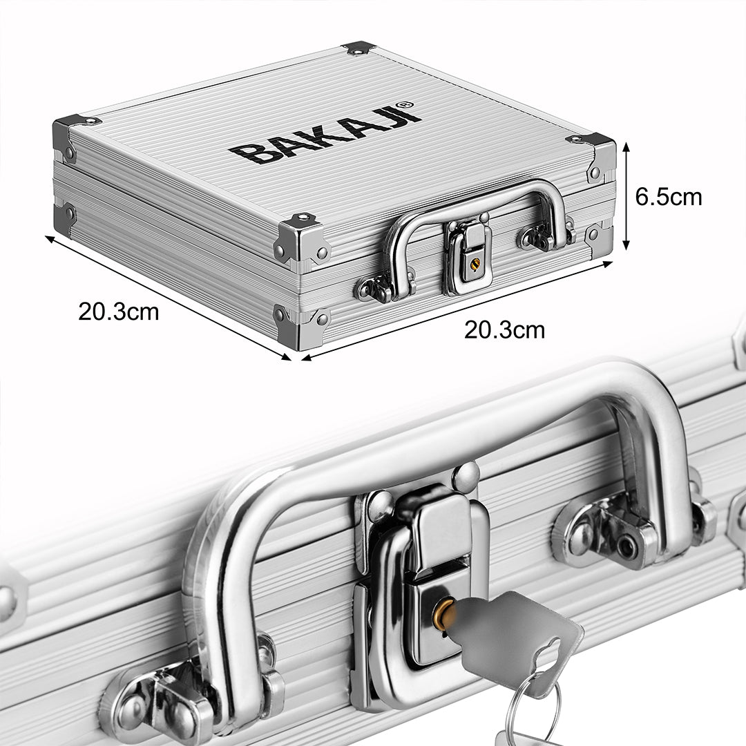 Set Valigetta Poker 100 Chip Fiches in Alluminio 2 Mazzi Texas Hold'em Blackjack