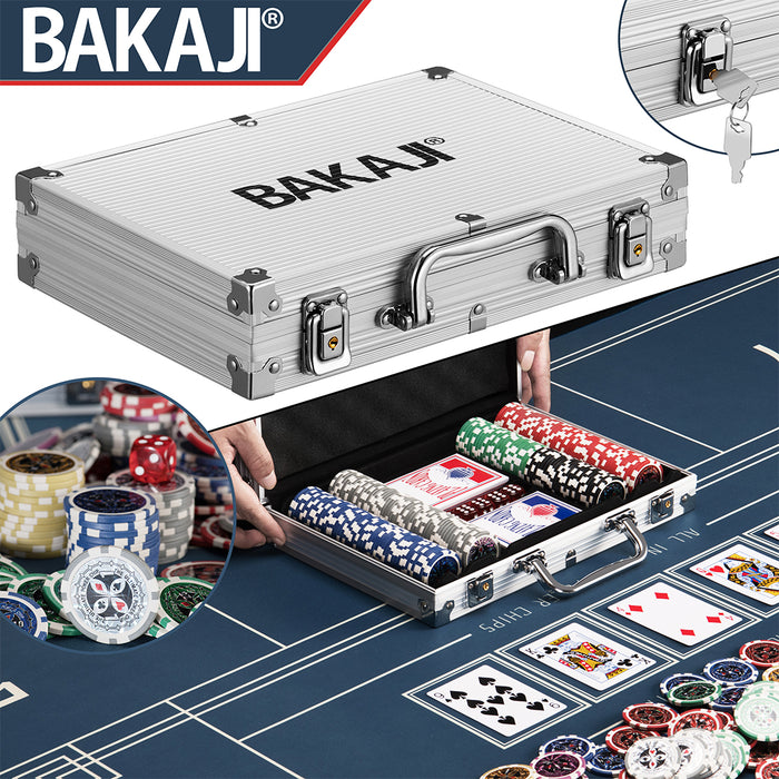 Set Valigetta Poker 200 Chip Fiches in Alluminio 2 Mazzi Texas Hold'em Blackjack
