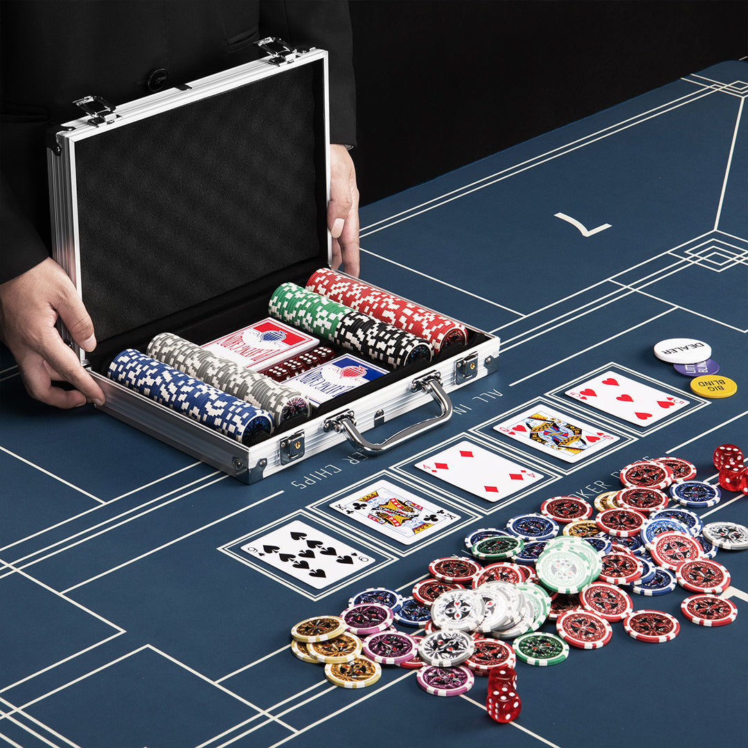 Set Valigetta Poker 200 Chip Fiches in Alluminio 2 Mazzi Texas Hold'em Blackjack