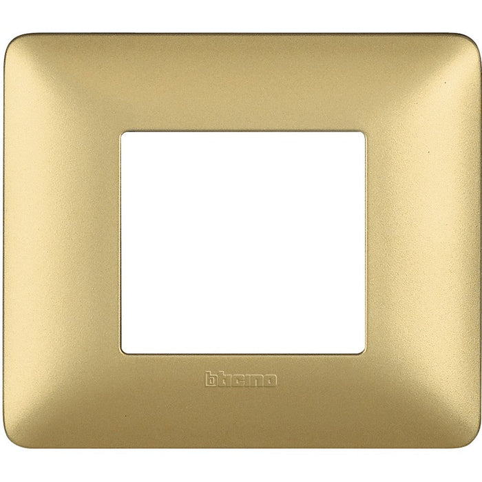 Placca Bticino Matix 2 moduli gold AM4802MGL