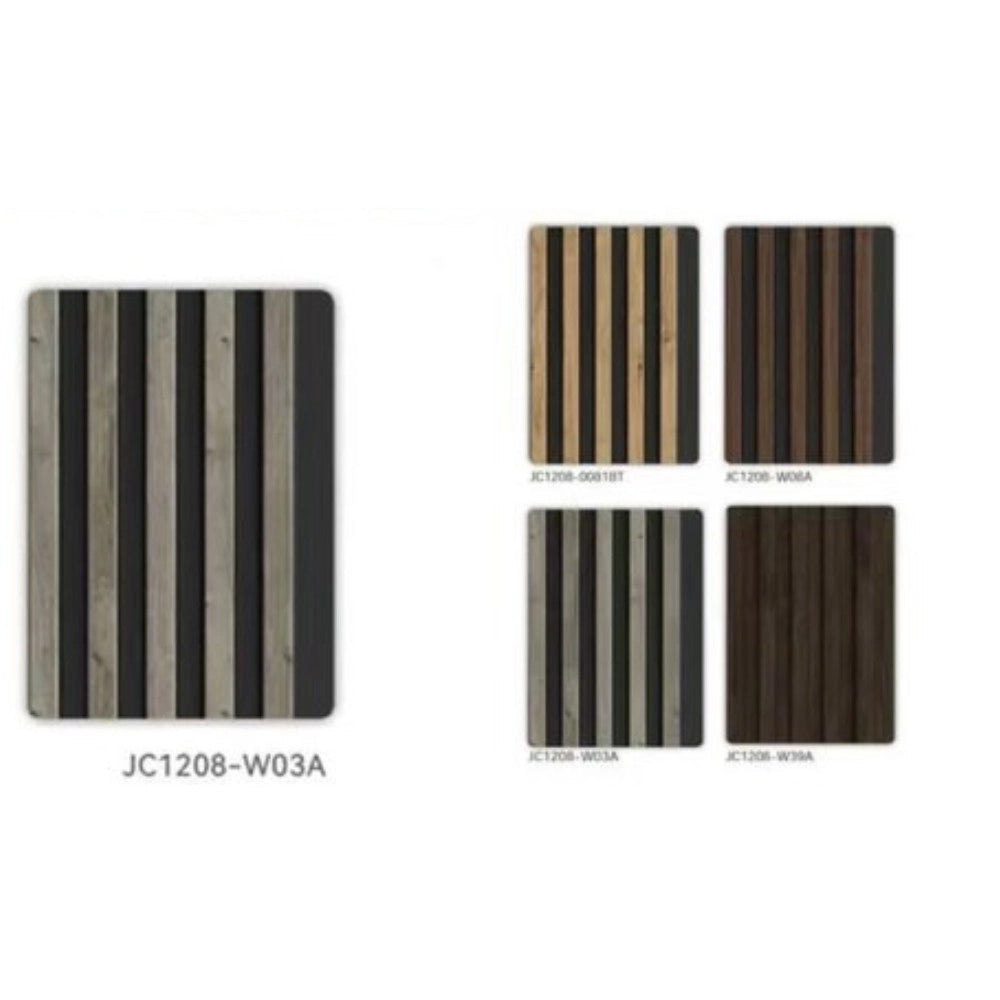 Trade Shop - Pannello Decorativo 3d Doghe Grigio E Nero 120x290 Cm Effetto Legno In Ps -