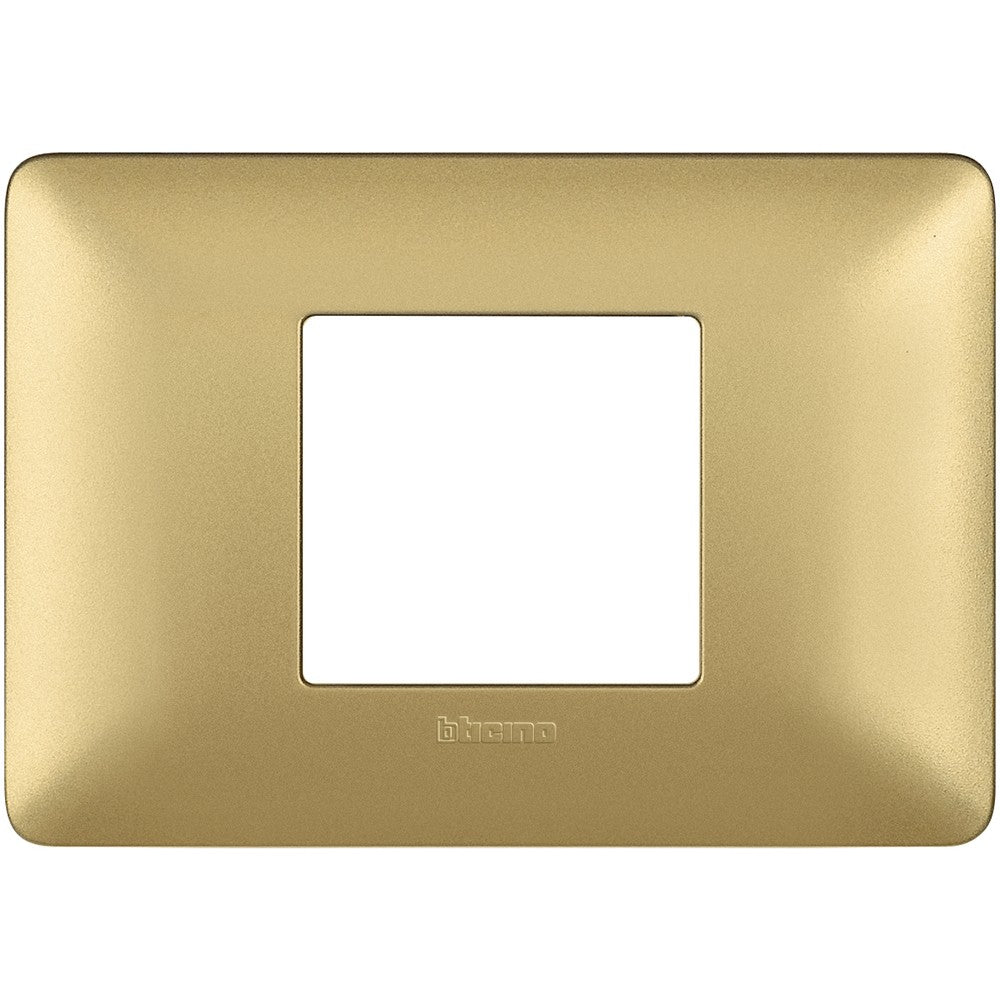 Placca Bticino Matix 2 moduli centrati gold AM4819MGL
