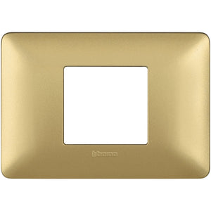 Placca Bticino Matix 2 moduli centrati gold AM4819MGL