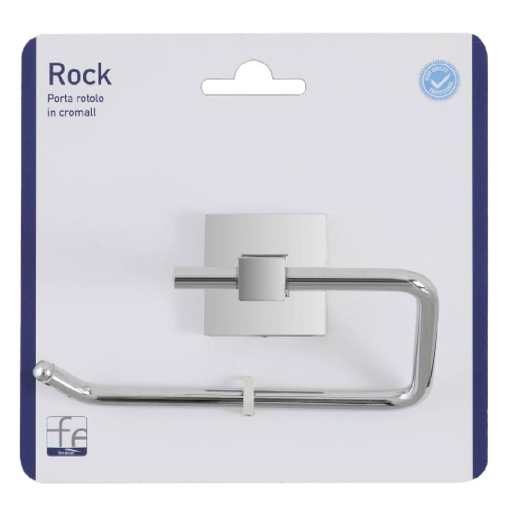 Porta Rotolo da Bagno Carta Igienica Cromo Semplice Rock