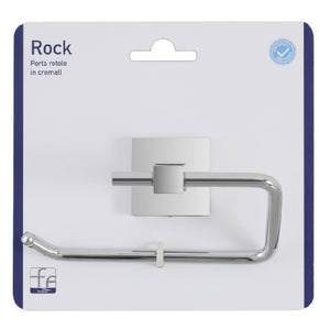 Porta Rotolo da Bagno Carta Igienica Cromo Semplice Rock