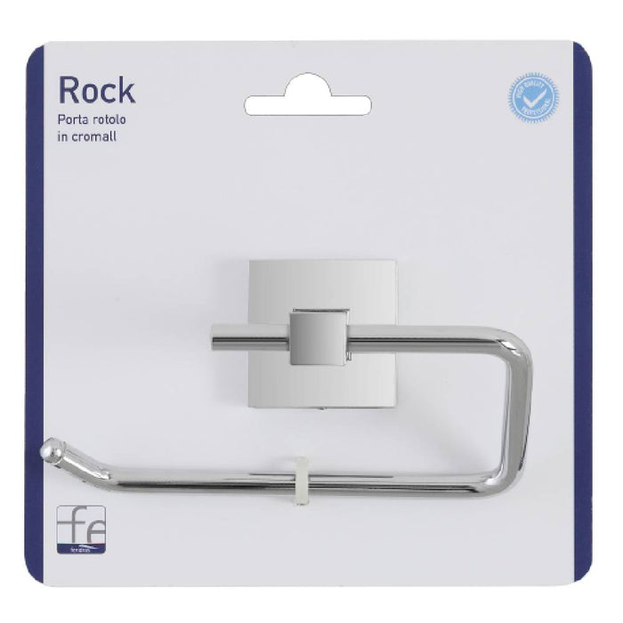 Porta Rotolo da Bagno Carta Igienica Cromo Semplice Rock