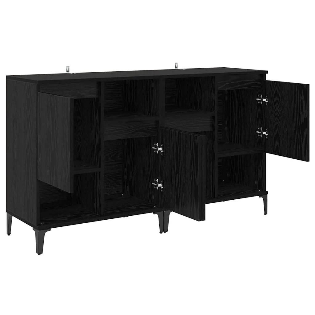 Credenza | Sideboards 2 pcs Rovere Nero 60 x 35 x 70 cm Legno multistrato