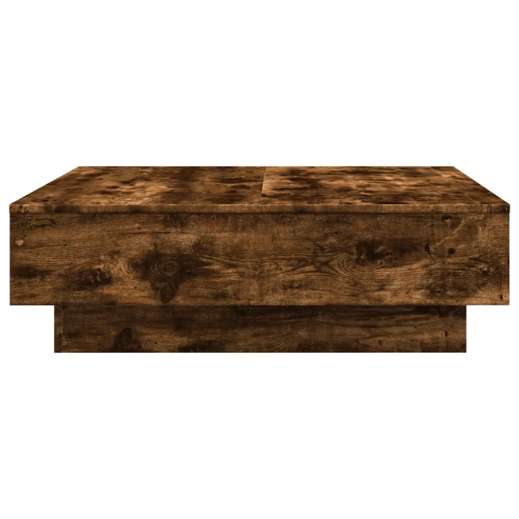 Tavolino da Salotto Rovere Fumo 90x90x28 cm Legno Multistrato 848091