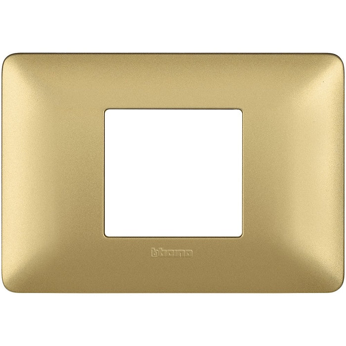 Placca Bticino Matix 2 moduli centrati gold AM4819MGL