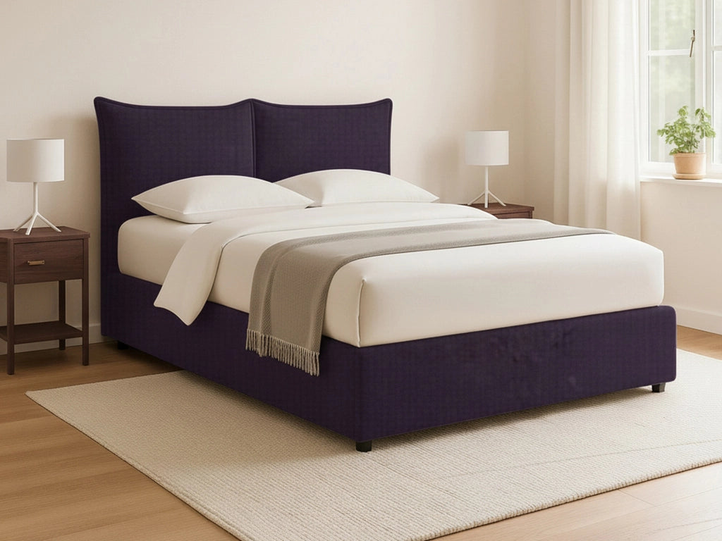 Penzance, Letto Piazza e Mezza Sfoderabile Made in Italy, Viola