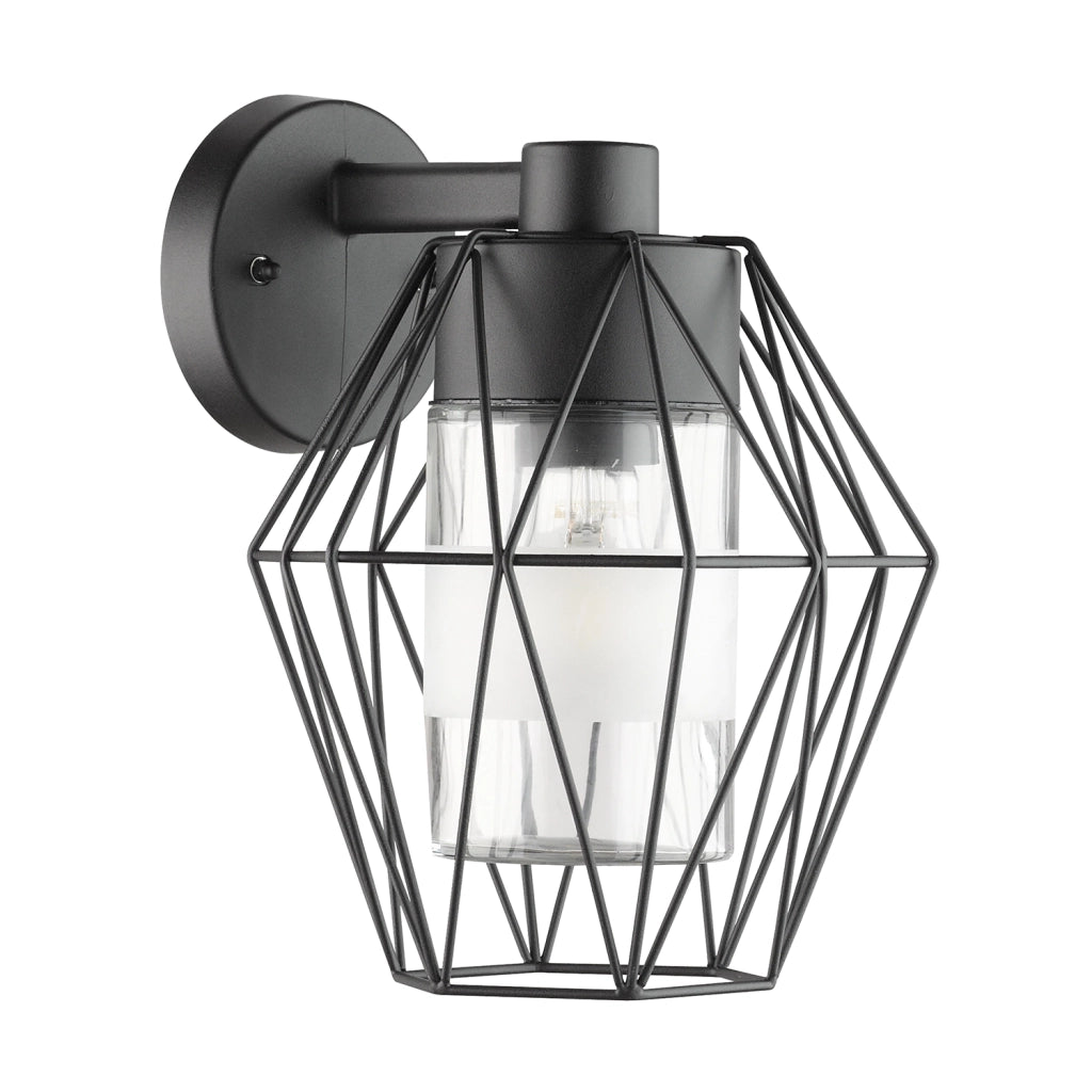 Applique Esterno Contemporanea Canove Metallo Nero 1 Luce E27