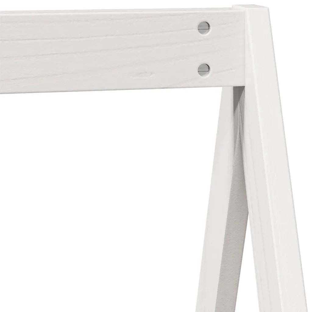Tetto Letto Bambini Bianco 199x95,5x88 cm Legno Massello Pino