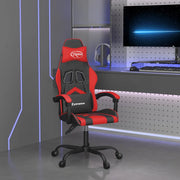 vidaXL Sedia da Gaming Nera e Rossa in Similpelle