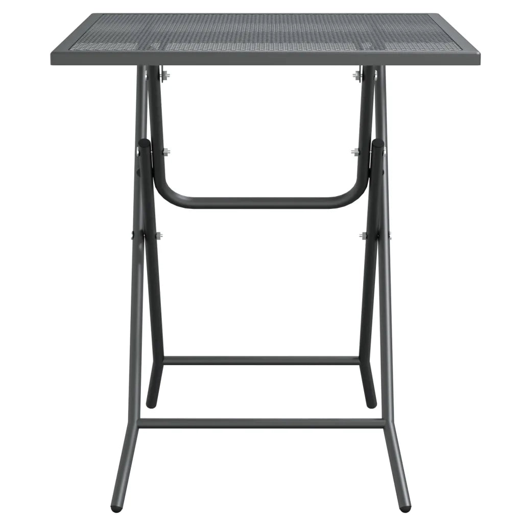 Tavolo da Giardino 60x60x72 cm Rete Metallica Espansa Antracite cod mxl 34324
