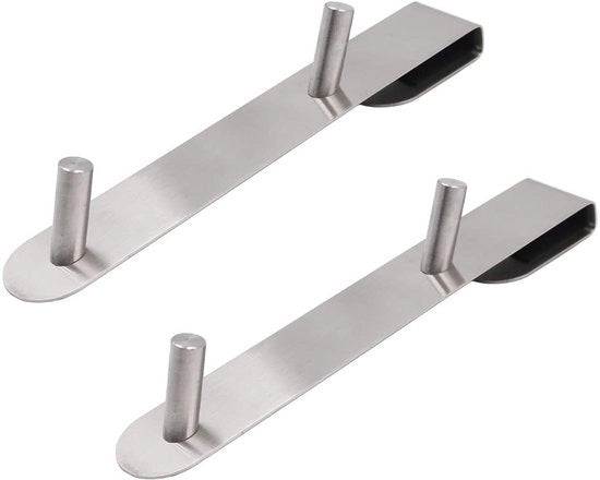 Douchehanger allungabile in vetro - Resistente e resistente alle graffi - Adatto per asciugamani da bagno - 2 pezzi - Ideale per un uso quotidiano