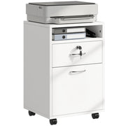 Cassettiera da Ufficio con Serratura ¨C Zephmum ¨C Bianco 40x35x60 cm