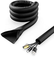 Cassetta di chiusura autoavvolgente 3 metri - Canale di gestione dei cavi per avvolgere e proteggere i cavi - Nero nylon - Modello MK4763