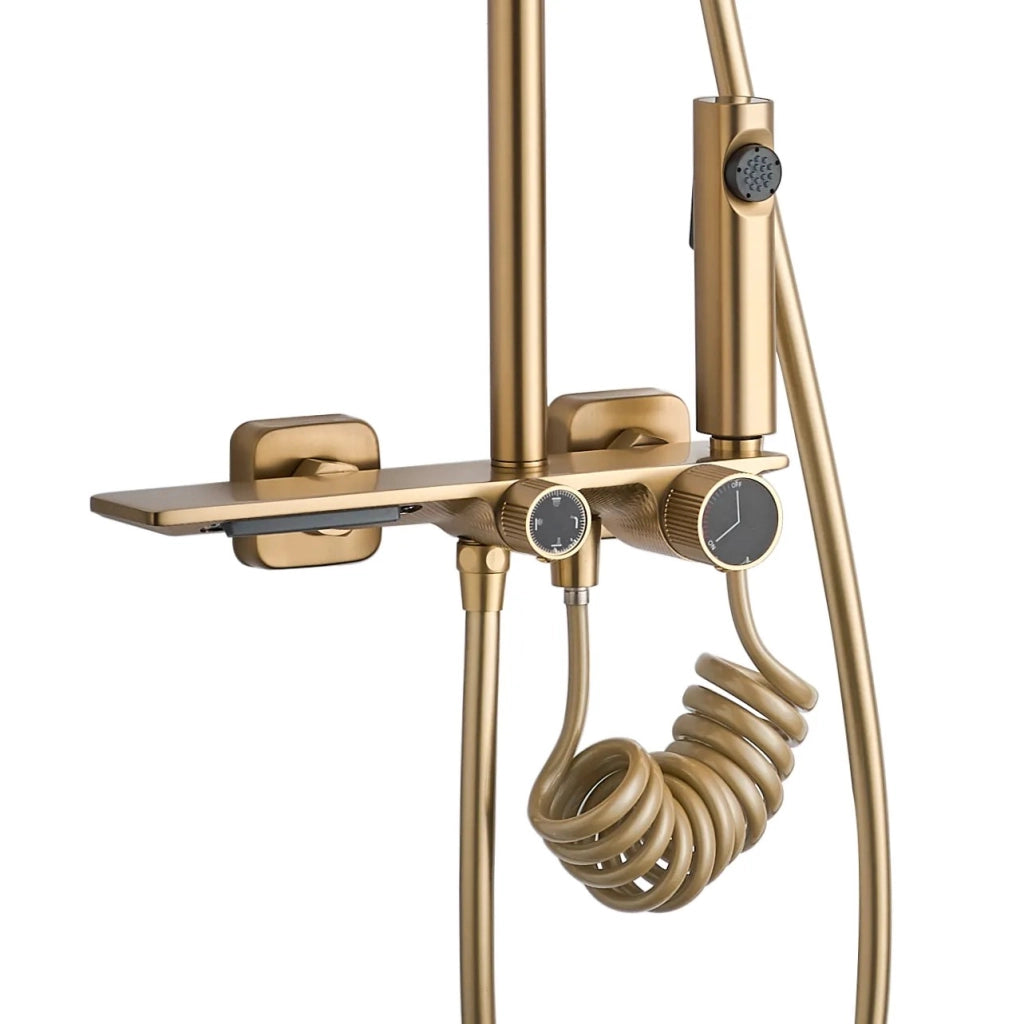 Set Doccia Rea Helix Brush Gold