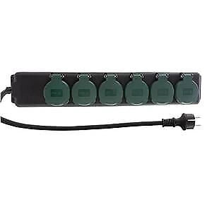 REV 0512469555 prolunghe e multiple 1,4 m 6 presa(e) AC Interno/esterno Nero