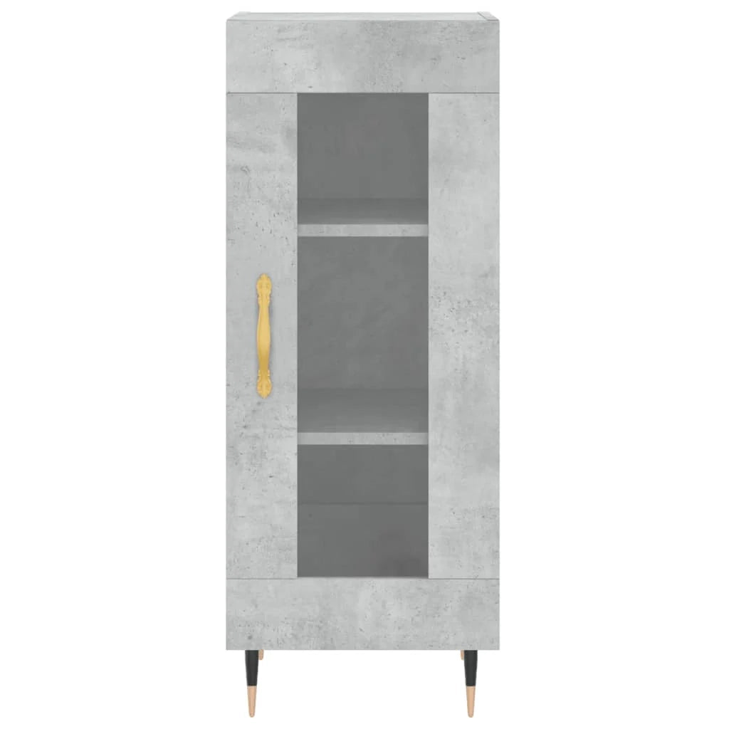 Credenza buffet cassettiera mobile contenitore organizer cucina soggiorno soggiorno alto 34,5 x 34 x 180 cm derivati ​​del legno grigio 02_0034328
