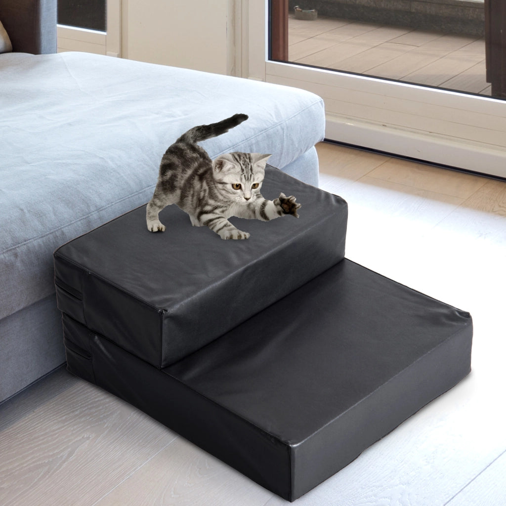 Scaletta Folding per Cani e Gatti 2 Gradini 20 cm ¨C zephmum ¨C Nero