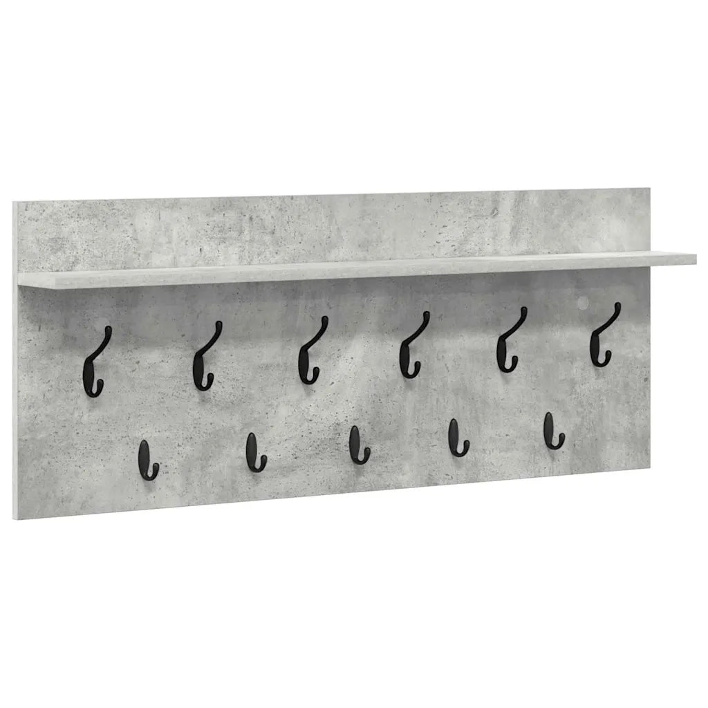 Appendiabiti a muro Grigio cemento 100 x 40 x 12 cm CFW7342184
