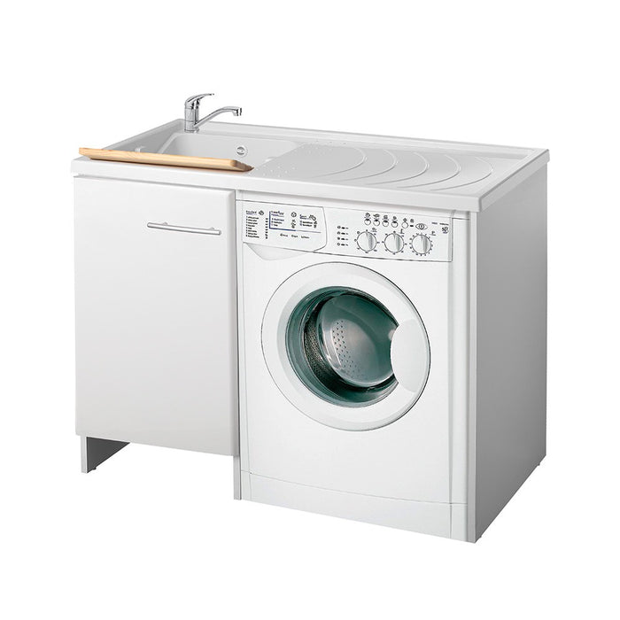 Lavatoio 109x60 cm bianco versione sinistra - Serie Magica