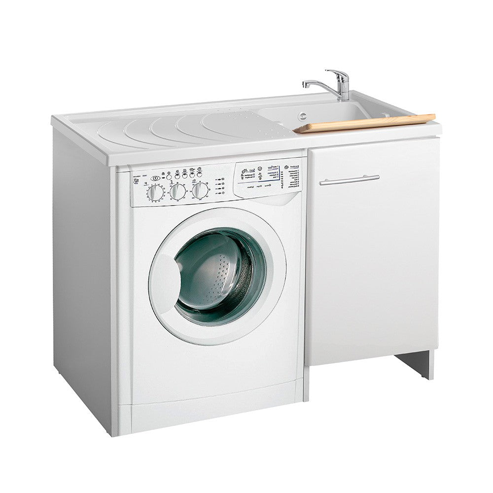 Lavatoio 109x60 cm bianco versione destra - Serie Magica