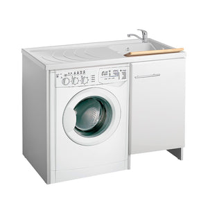 Lavatoio 109x60 cm bianco versione destra - Serie Magica