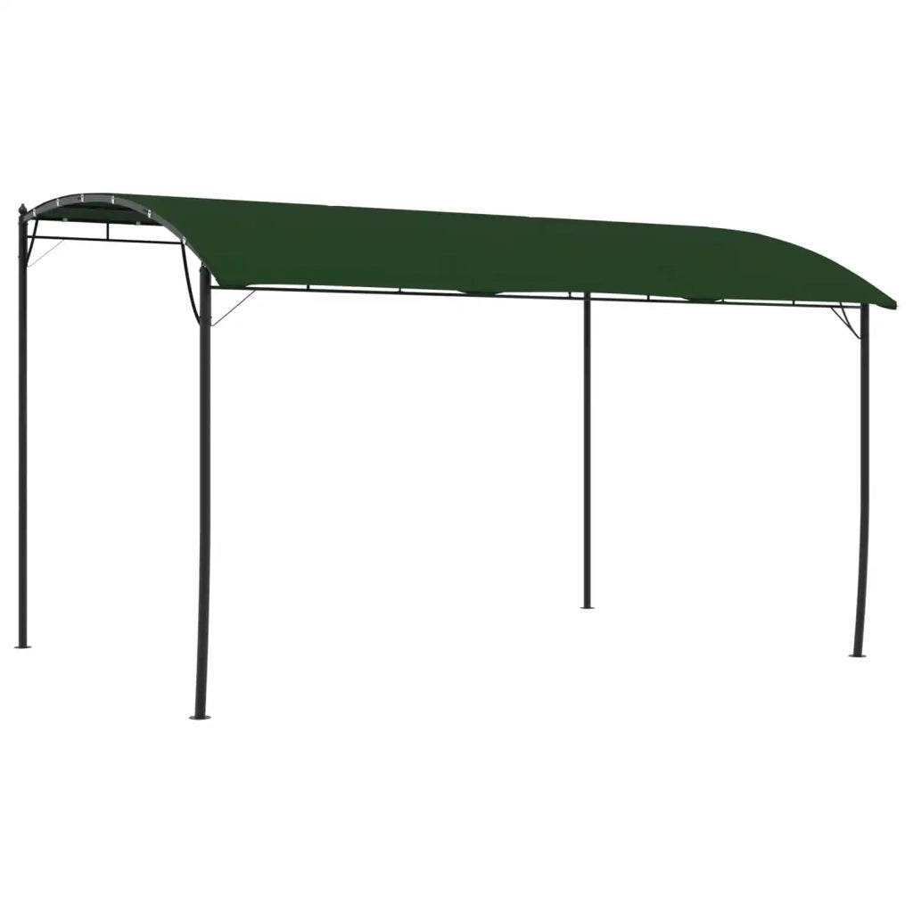Gazebo 4 x 3 x 2,55 m Verde Tessuto e Alluminio 180 gsm