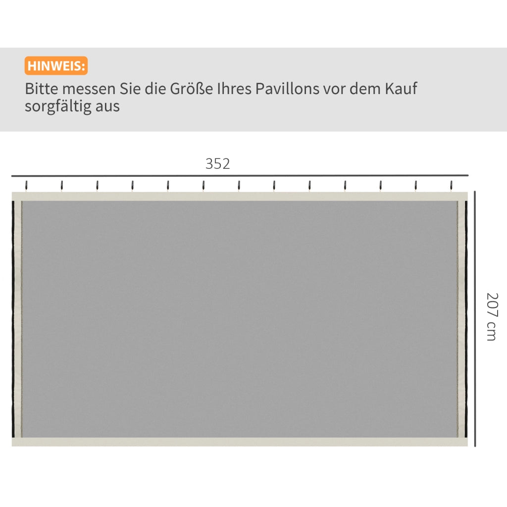 Tenda Rete per Gazebo 3x4m ¨C zephmum ¨C Poliestere Nero con Cerniere