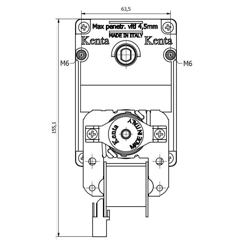 Ricambistufeapellet Motoriduttore per Stufa a Pellet KENTA K9175004 1 RPM Albero 8,5mm motorino carico Pellet Rotazione oraria
