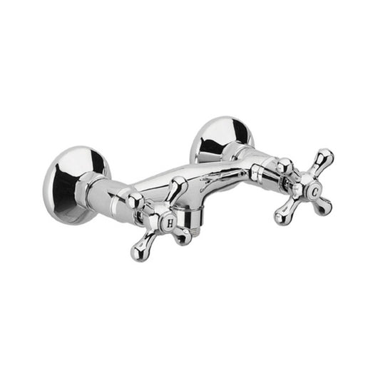 Rubinetto doccia a muro con vitoni ceramici senza doccia - serie liberty