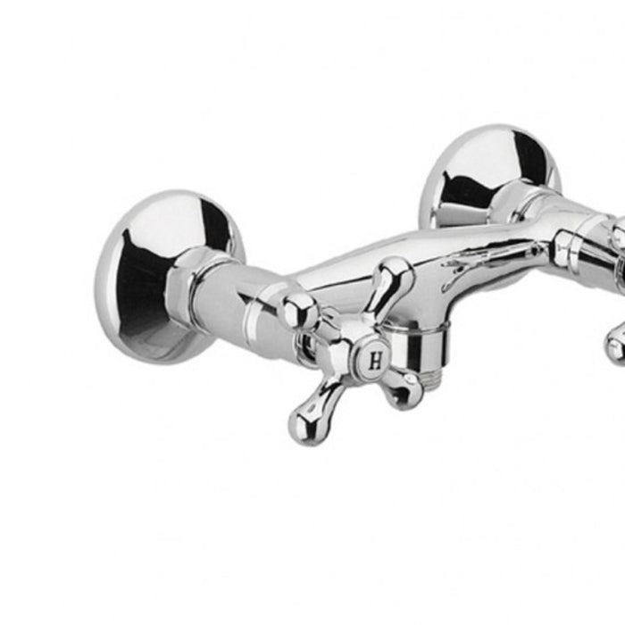 Rubinetto doccia a muro con vitoni ceramici senza doccia - serie liberty