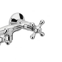 Rubinetto doccia a muro con vitoni ceramici senza doccia - serie liberty