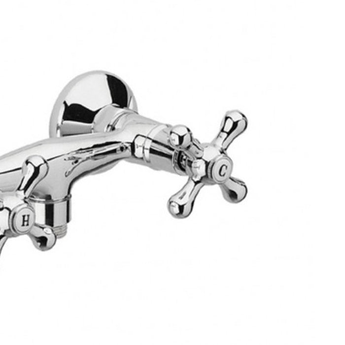 Rubinetto doccia a muro con vitoni ceramici senza doccia - serie liberty