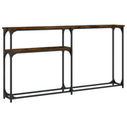 Tavolino Consolle | Tavolo d'Ingresso Rovere Fumo 145x22,5x75 cm Legno Multistrato