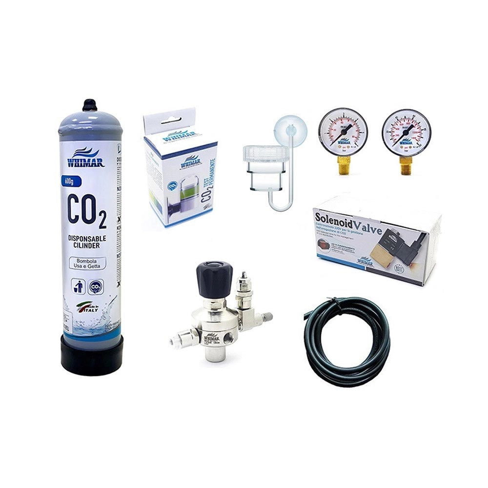 Whimar Primus CO2 System 600gr versione Complete Plus con diffusore, manometri ed elettrovalvola