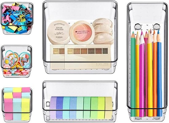 Organizzatori di carrello - Multifunzionali - Set da 6 - Plastica resistente all'urto
