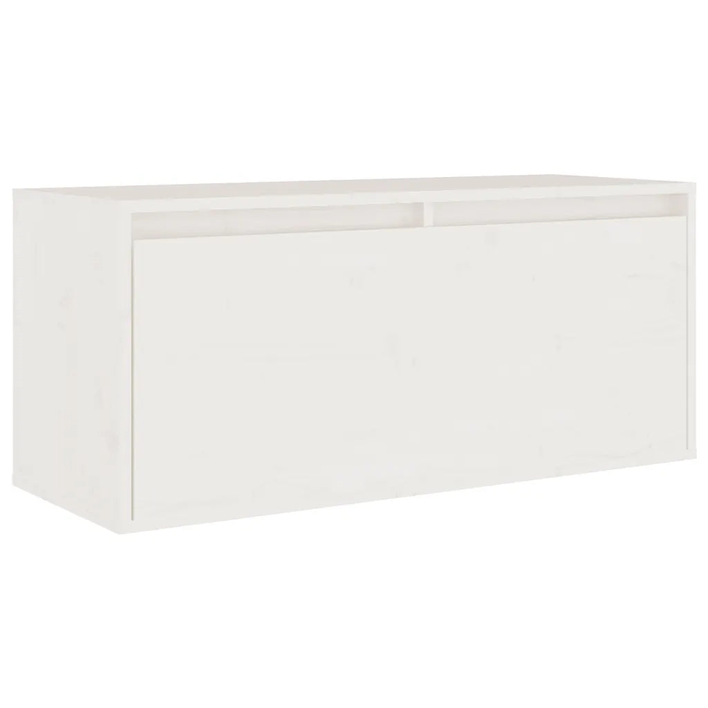 Mobili Porta TV 4 pz Bianchi in Legno Massello di Pino cod mxl 15253