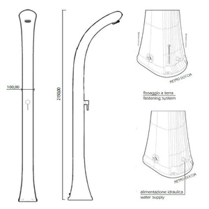 Doccia Solare In Polietilene Happy One Colore Rossa Cv-F100/3027
