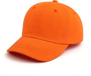 Cappello da Baseball in Cotone Unisex con Copricapo Regolabile – Cappello Orangese – Cappello per Festa di Re