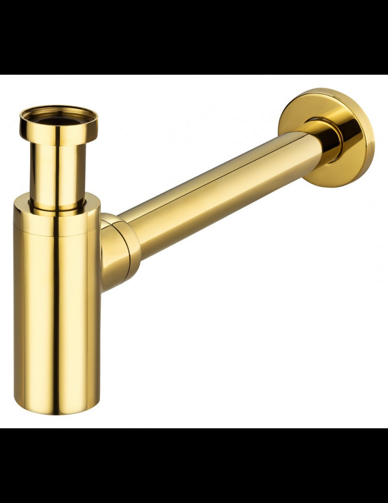 Sifone minimalista da 1' 1/4 per lavabo moderno, dorato