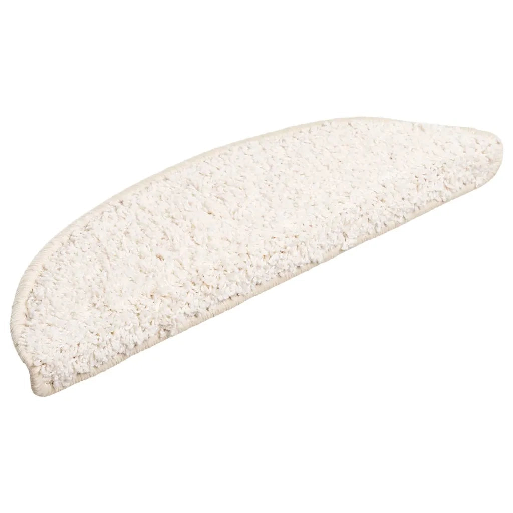 Tappetini per scale 30 pz 56x17x3 cm Bianco Semicircolari 3365805