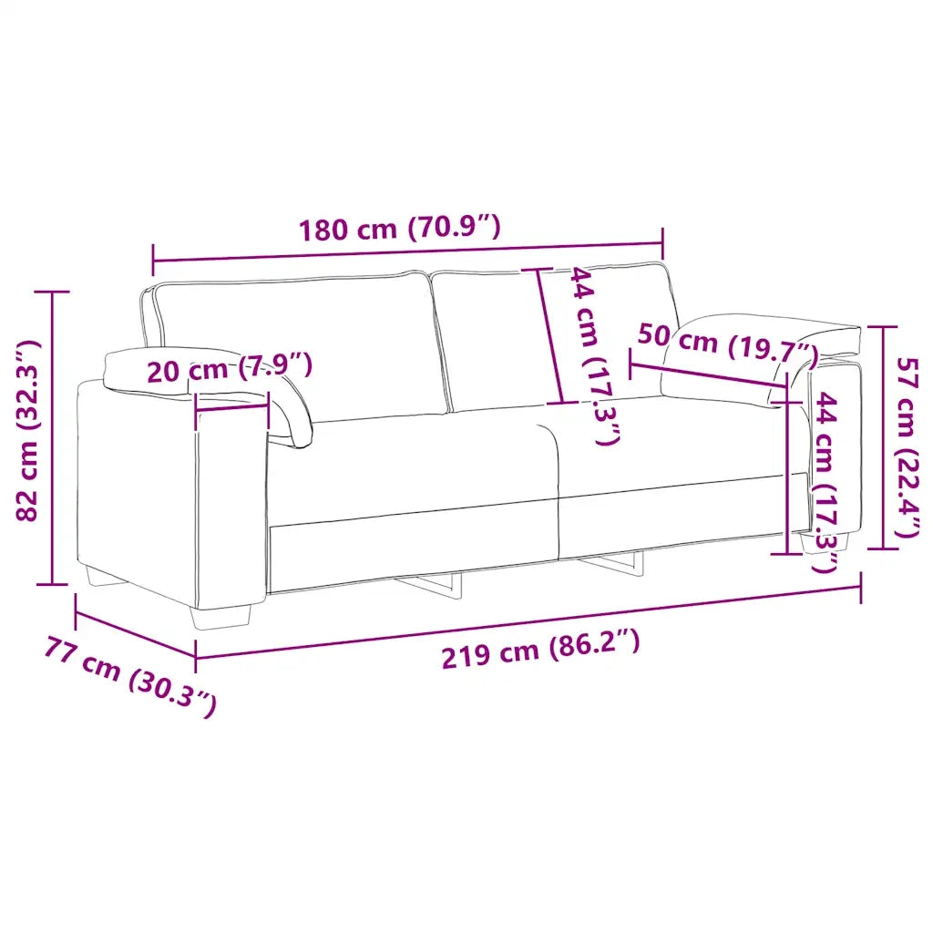 Divano a 3 Posti-Sofa 3 Posti Giallo 178 cm in Velluto