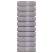 Asciugamani per Sapone 10 pz Grigio 30x30cm 360g/mÂ² 100% Cotone