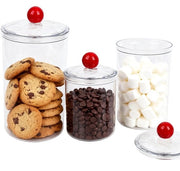 Set di Pannelli in Plastica - 3 pezzi - Pannelli Aerei - Translucidi - Senza BPA - Capacità 2000/1400/900 ml - Per Dolci e Snack - Contenitore di Archiviazione