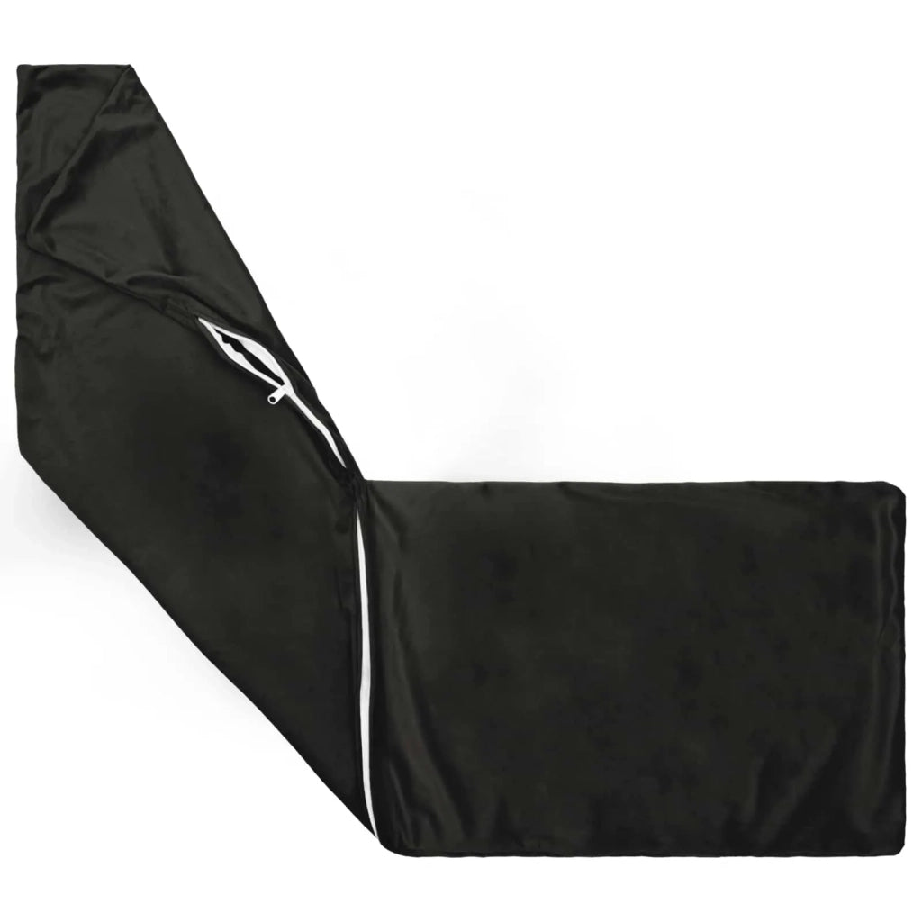Cuscino con cuscino HEERLEN Nero 40 x 145 cm Velluto 926107