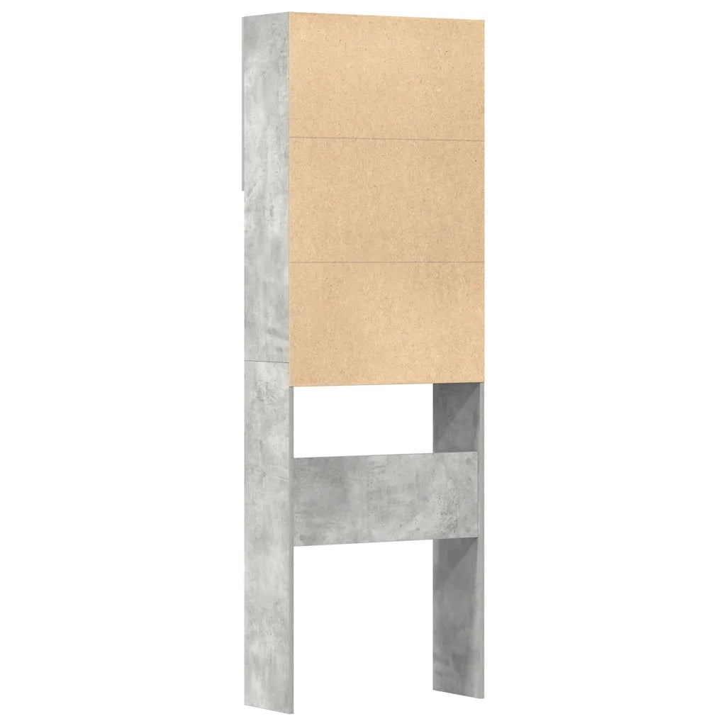Mobile Lavatrice Grigio Cemento 64x24x190 cm Legno Multistrato 859130